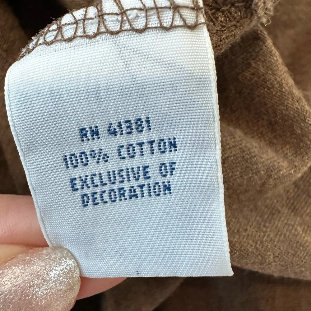 Polo Ralph Lauren Pima Cotton Crew Neck T-Shirt Nutmeg Brown - Picture 11 of 11